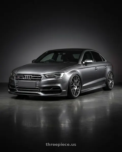2015 Audi S3 with BBS CH-RII 5x112 20x9 +30 Satin Platinum Center Black Lip Stainless Steel Rim Prot wheels