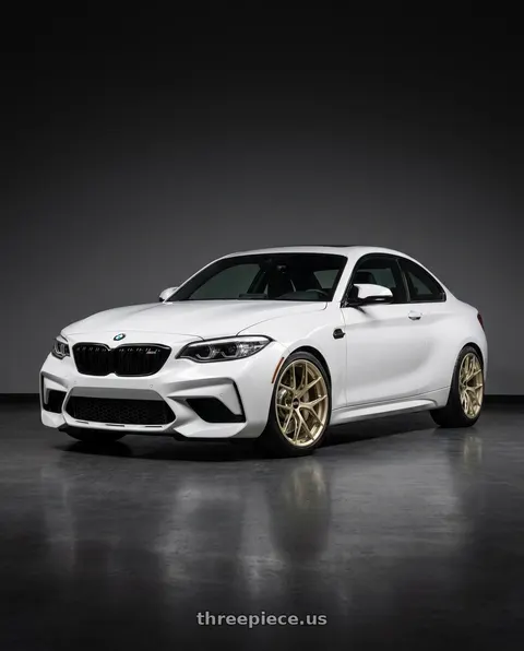 2020 BMW M2 with BBS FI-R Evo 5x112 19x9.5+15 White Gold wheels