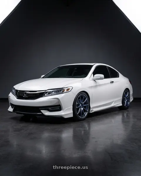 2017 Honda Accord Touring with WedsSport SA-25R 5x114.3 18x8.5+35 Blue Light Chrome II wheels