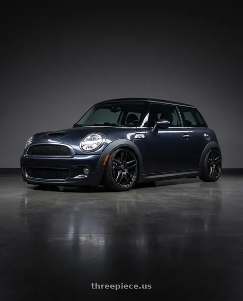 2010 Mini Cooper with Niche 1PC M106 NR6 4X100/4X108 17X7.5 +45 MATTE BLACK MILLED wheels