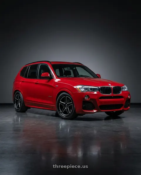 2017 BMW X3 with MARQUEE WHEELS M9535 5x120 20x9+35 BLACK / MILLED wheels