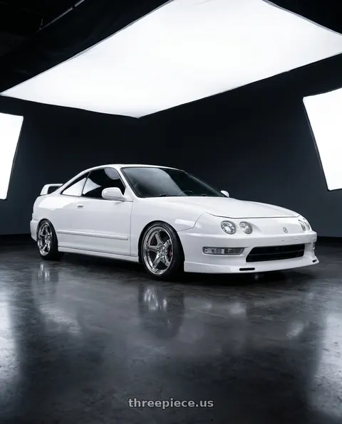 2001 Acura Integra with KATANA RACING HR05 5x114.3 18x9.5 +22 Chrome wheels