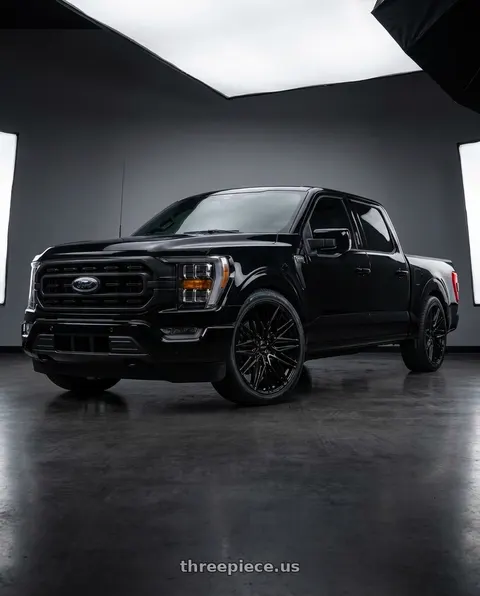2025 Ford F-150 with VOSSEN HF6-5 6X139.7 24x10 +25 GLOSS BLACK wheels