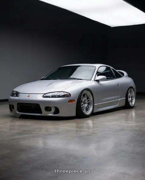 1998 Mitsubishi Eclipse GSX with Enkei RPF1RS 5x114.3 18x9.5+12 Silver wheels