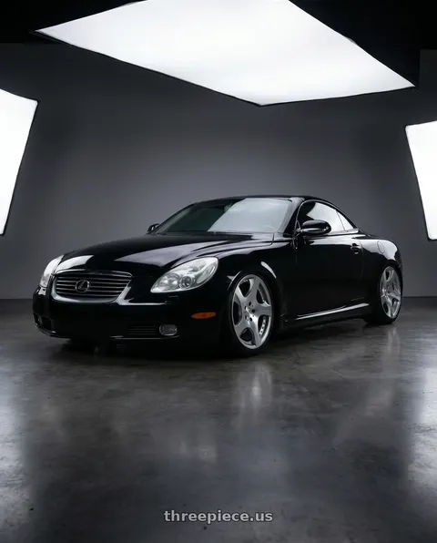 2005 Lexus SC430 with MRR VP3 5x114.3 19x9.5  +20 Silver Machine Face wheels
