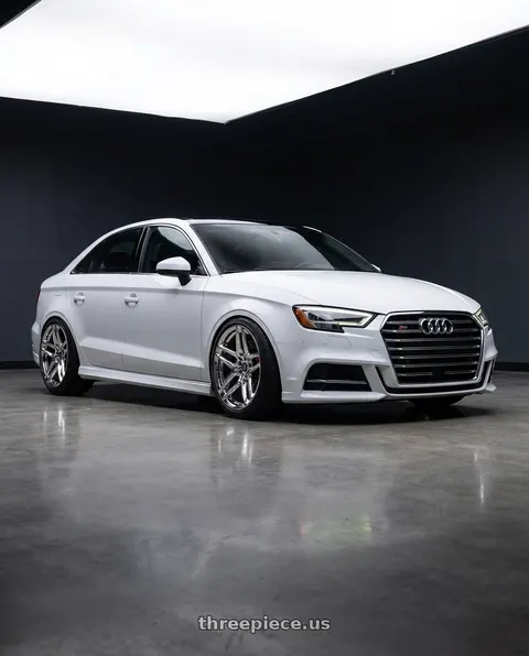 2018 Audi S3 with Heritage Wheel EBISU MonoC 5x112 18x8.5+35 Chrome wheels
