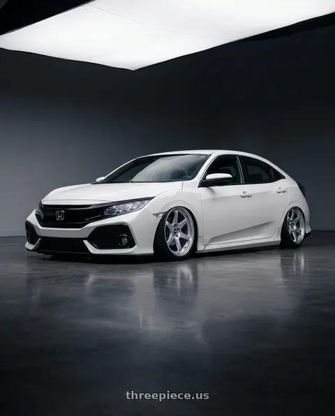 2019 Honda Civic with ESR Wheels APEX SERIES AP6 5x114.3 18x8.5 +30 Hyper Silver wheels