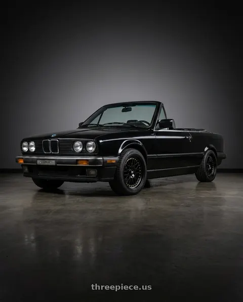 1990 BMW 325i with MST Wheels MT10 4x100/4x114.3 15x8.0 +25 Matte Black w/Gold Rivets wheels