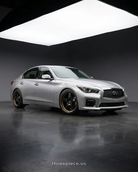 2019 INFINITI Q50 with Klutch SL5 5x114.3 18x9.5  +35 Black Bronze Lip wheels