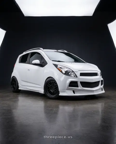 2015 Chevrolet Spark LS with Enkei RPF1 4x100 15x7+35 Black wheels