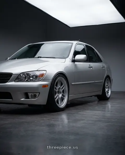 2002 Lexus IS300 with Enkei RPF1 5x114.3 17x8+35 Silver wheels