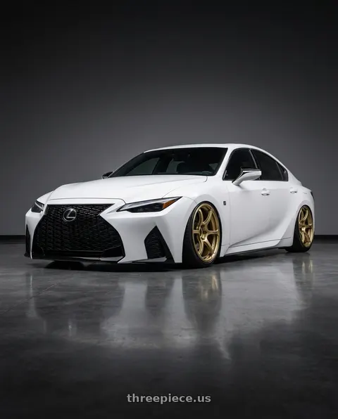 2024 Lexus IS350 with Advan RGIII 5x114.3 19x10.5+25 Gold wheels