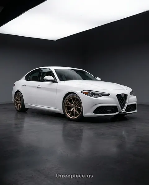 2020 Alfa Romeo Giulia TI with ESR Wheels FORGETECH SERIES RF2 5x110 18x8.5 +30 Matte Bronze wheels