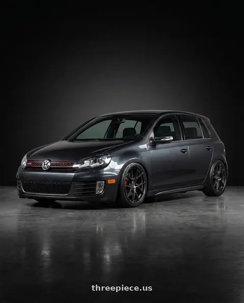 2013 Volkswagen GTI with Aodhan AH-11 5x114.3 18x8.5+35 Matte Black wheels