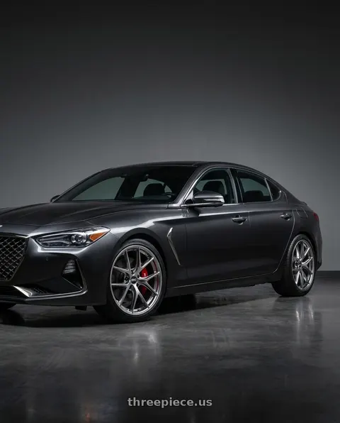 2019 Genesis G70 with BBS CI-R 5x120 19x9 +44 Ceramic Polished Rim Protector wheels