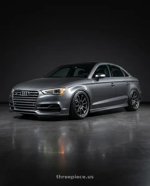 2016 Audi S3 with Volk Racing CE28N-PLUS M-SPEC 5x112 18x10.5 +34 BLAST GUNMETAL wheels