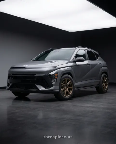 2025 Hyundai Kona with Work Emotion T7r 5x114.3 18x8.5 +45 Matte Bronze wheels