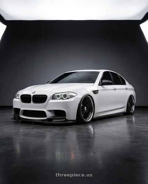 2012 BMW 550i with TSW SILVERSTONE 5X112 22X9 +37 GLOSS BLACK W/ MIRROR CUT LIP wheels