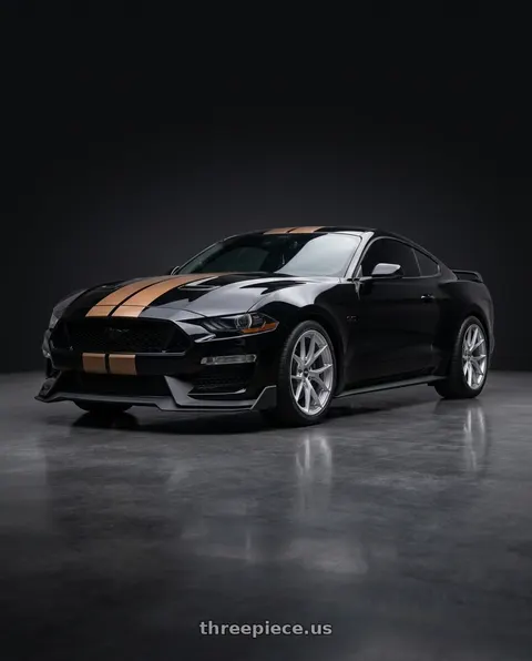 2022 Ford Mustang GT with ESR Wheels FORGETECH SERIES RF2 5x100 18x8.5 +30 Hyper Silver wheels