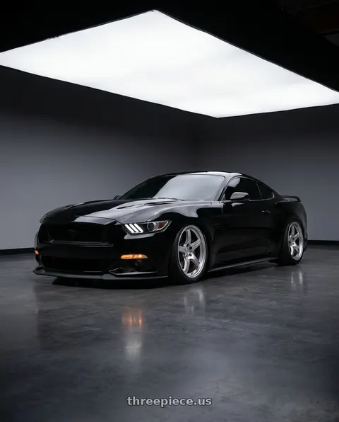2017 Ford Mustang GT with Gram Lights 57CR 5x112 19x10.5 +35 GRACE SILVER wheels
