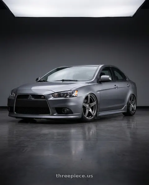 2014 Mitsubishi Lancer Ralliart with Forgestar CF5 5x114.3 18x10 +42 Gloss Anthracite wheels