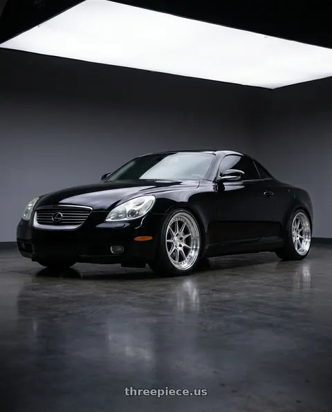 2005 Lexus SC430 with Aodhan DS-X 5x114.3 18x10.5 +22 Silver w/Machined Face wheels