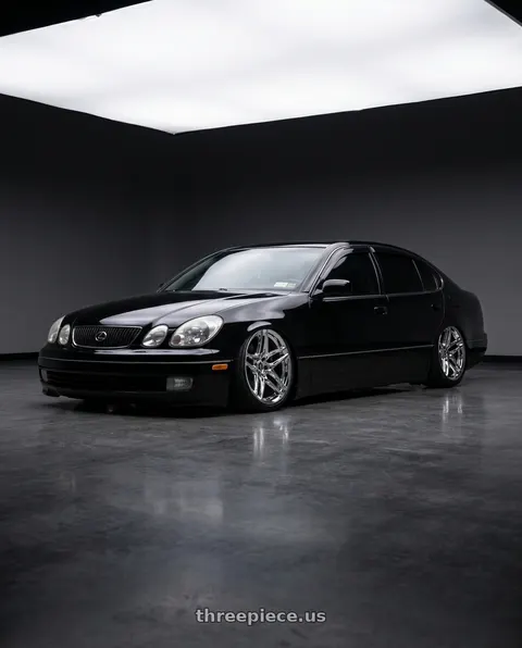 2004 Lexus GS300 with Heritage Wheel EBISU MonoC 5x114.3 18x8.5+35 Chrome wheels
