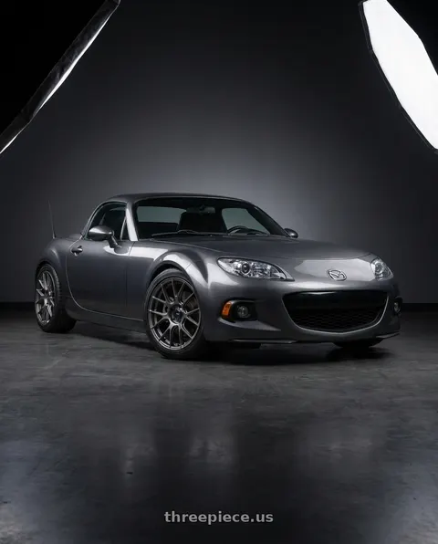 2014 Mazda MX-5 Miata with Konig Ampliform 5x114.3 17x8+40 Dark Metallic Graphite wheels