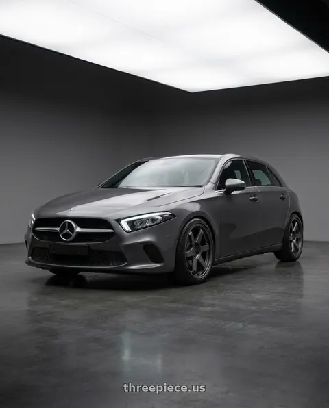 2018 Mercedes Benz A200 with 9six9 SIX-1 5x108 18X8.5 +35 Carbon Gray wheels
