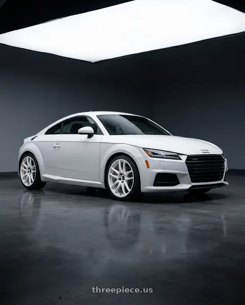 2017 Audi TT Quattro with Work Emotion Cr Kiwami 5x112 19x8.5 +42 White wheels
