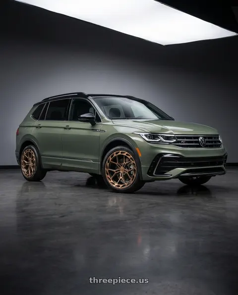 2026 Volkswagen Tiguan SE with Rohana RFX19 5x112 20x9 +25 Machine Bronze wheels
