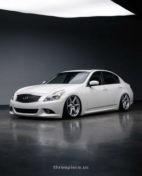 2013 INFINITI G37 with Kansei K11S Tandem 5x114.3 19x9.5 22 Hyper Silver wheels