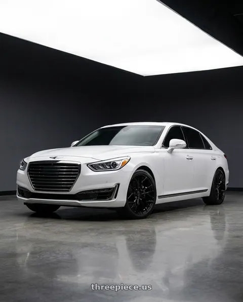 2018 Genesis G90 Ultimate with MARQUEE WHEELS M1004 5x114.3 20x9+33 GLOSS BLACK wheels