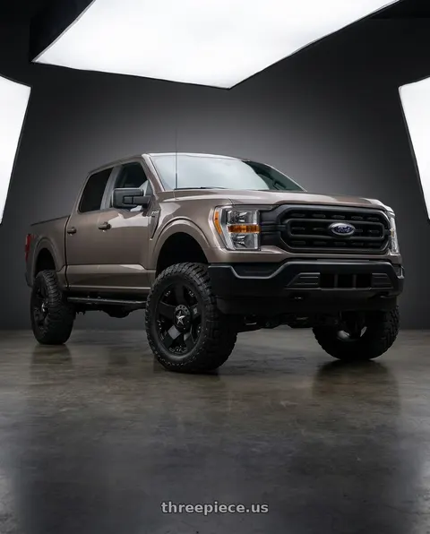2013 Ford F-150 with XD XD775 ROCKSTAR 6X135/6X139.7 20X8.5 +10 MATTE BLACK wheels