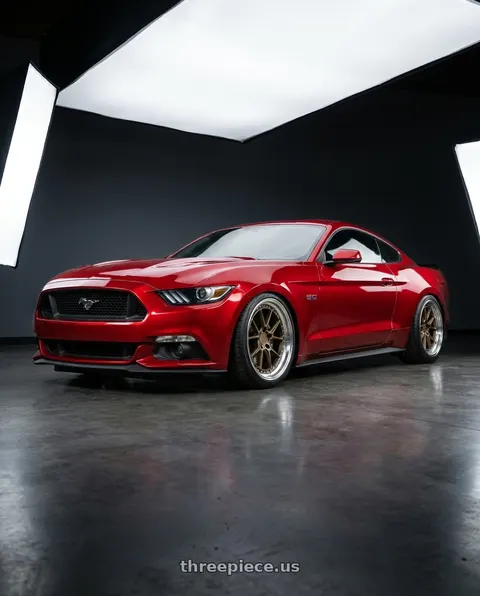 2015 Ford Mustang GT with Aodhan DS08 5X114.3 19x9.5+30 Bronze w/Machined Lip wheels