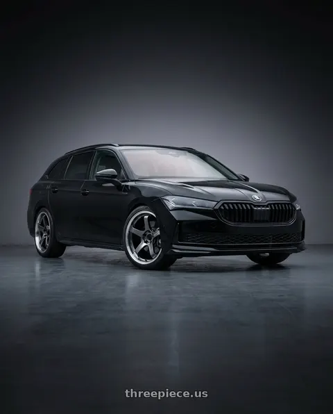 2026 skoda superb combi sportplus with Advan Racing GT BEYOND 5x112 19x8.5 +45 MACHINING & HYPER PLATINUM BLACK wheels