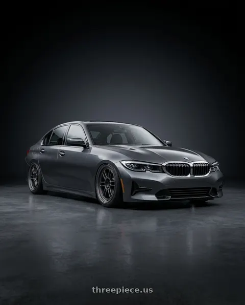 2019 BMW 330i with Enkei RPF1RS 5x114.3 18x10.5+10 Matte Gunmetal wheels