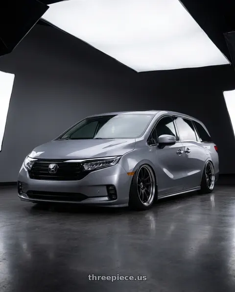 2024 Honda Odyssey with Work Cr 2P 5x120 20x8.0 +38 Matte Black wheels