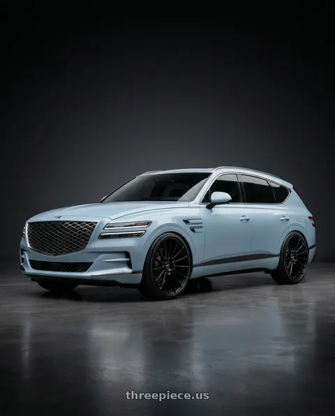 2027 Genesis GV80 with Savini Black di Forza BM16 5x114.3 22x9 +38 Gloss Black wheels