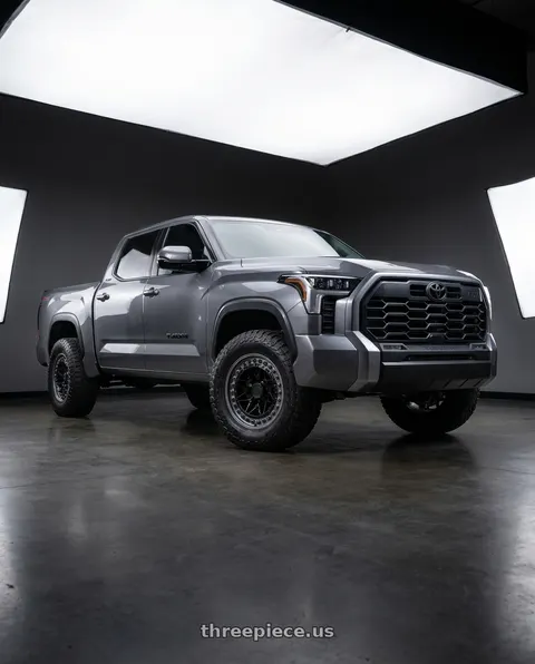 2025 Toyota Tundra Limited with Black Rhino ALPHA 6X139.7 18X9 +20 MATTE BLACK W/ GUNMETAL LIP wheels