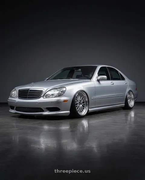 2006 Mercedes-Benz S55 AMG with BBS LM 5x112 21x10.0+40 Diamond Silver wheels