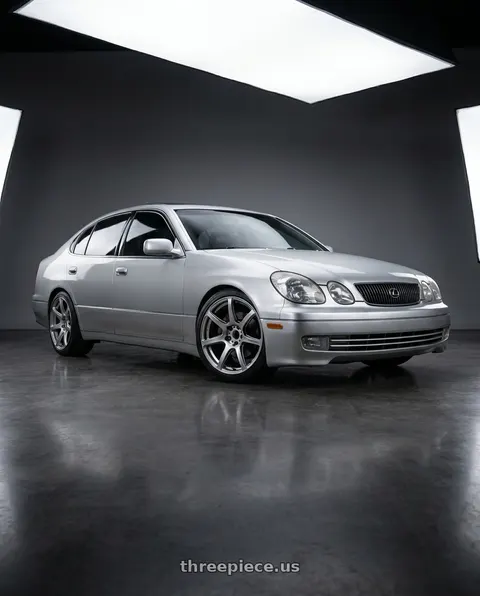 2001 Lexus GS300 with Work Emotion T7r 5x114.3 18x9.5 +38 Gt Silver wheels