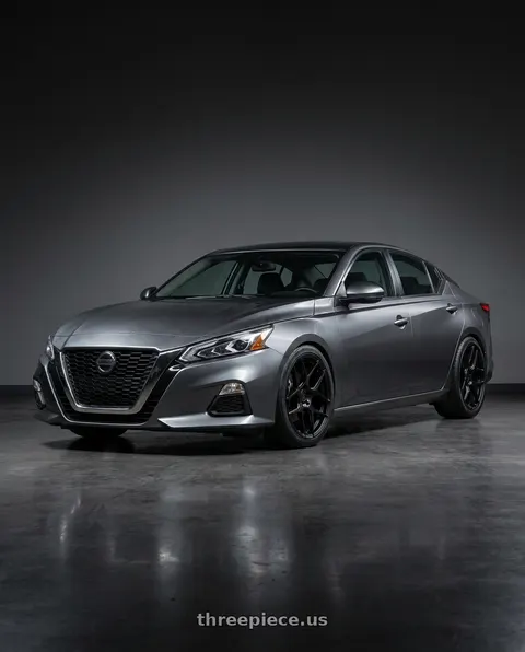 2021 Nissan Altima SV with Aodhan AFF2 5x114.3 19x9.5+35 Matte Black wheels