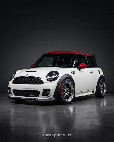 2013 Mini Cooper JCW Hardtop with Konig Countergram 5x112 19x8.5+43 Hyper Chrome / Machined Lip wheels