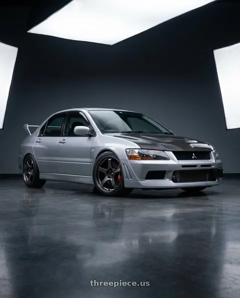 2000 Mitsubishi evo 7 gsr with Advan Racing R6 5x114.3 18x8.5 +37 RACING COPPER BRONZE wheels