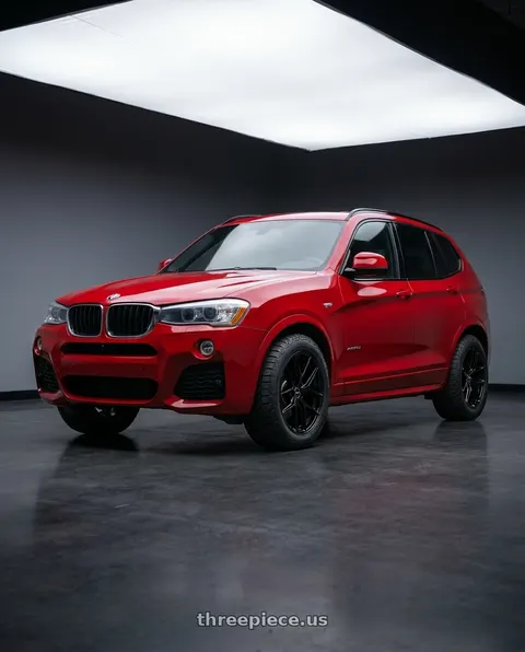 2017 BMW X3 with Vors TR88 5x120 19x9.5 +35 Gloss Black wheels