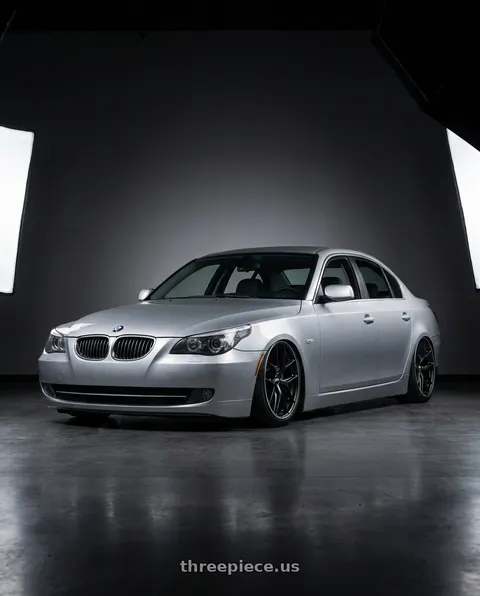 2007 Bmw E60 with BBS CC-R 5x114.3 19x8.5+43 Satin Black wheels