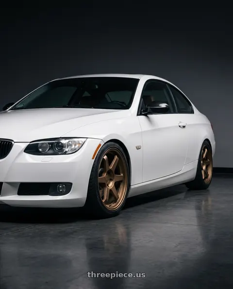 2008 BMW 328xi with 9six9 SIX-1 5x120 18X8.5 +35 Matte Bronze wheels