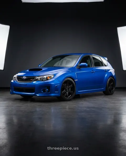 2008 Subaru Impreza WRX STI with Enkei BHAWK 6x135 18x8.5+30 Black wheels
