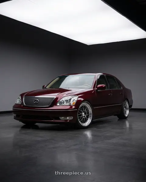 2006 Lexus LS430 with Work Meister M1 3p 4x100 16x8.5+11 O Disk Matte Gunmetal wheels